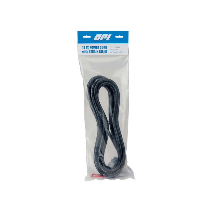 12 Gauge x 18 Foot Power Cord for 12V Fuel Transfer Pumps