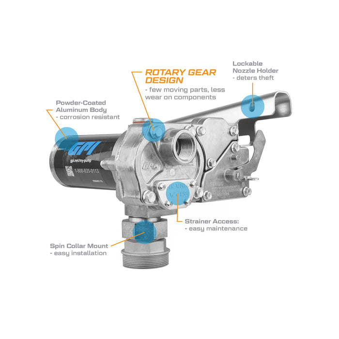 GPI 18 GPM 12V Fuel Transfer Pump