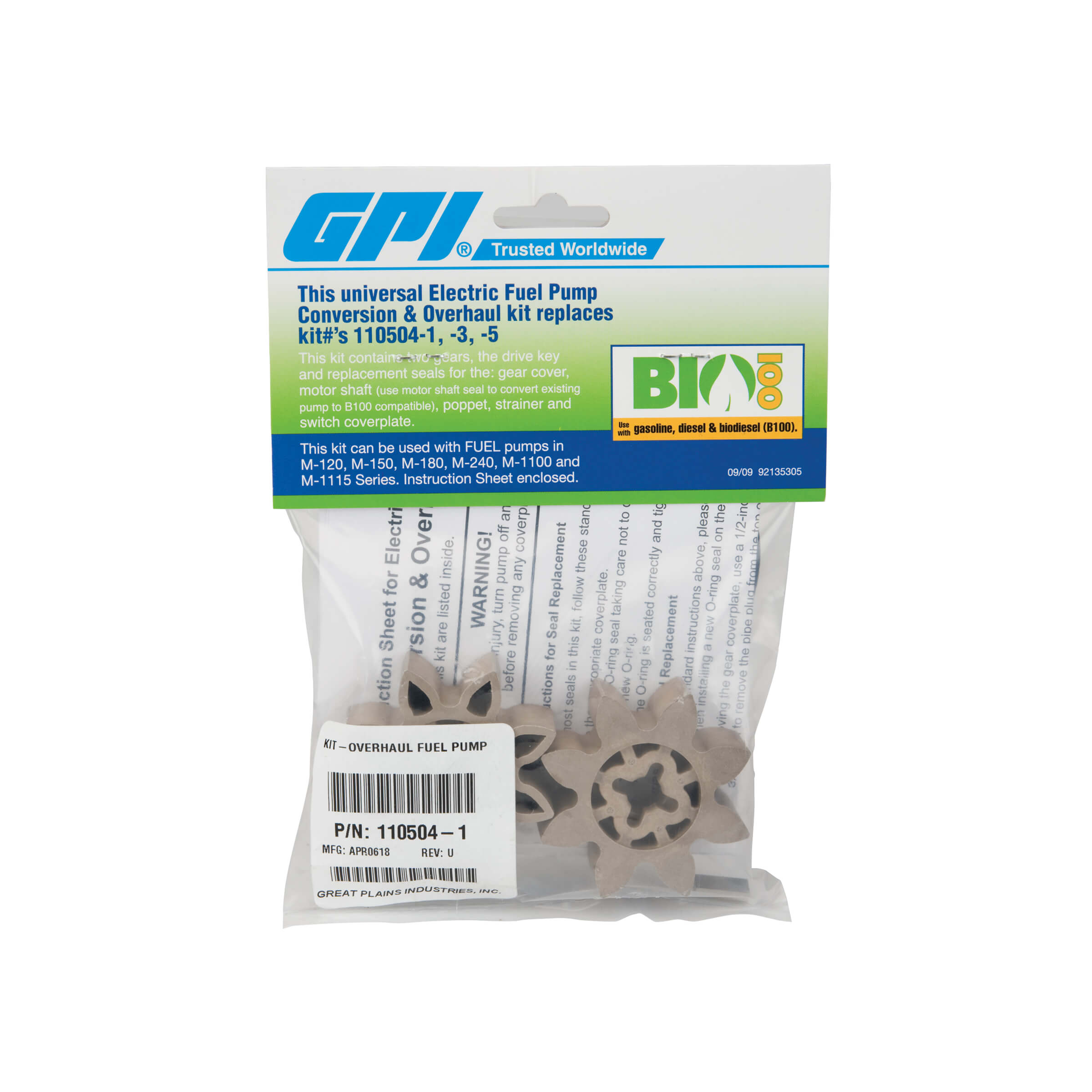 M-1115S, M-150S, M-180S & M-240S Fuel Transfer Pumps Rebuild Kit