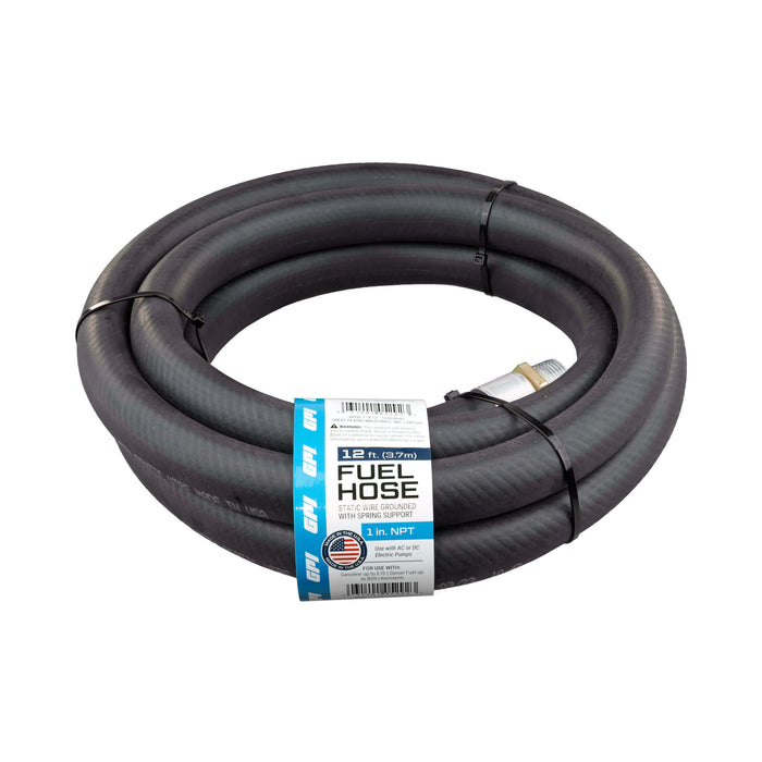 1-inch x 12-ft Fuel Hose with Static Wire