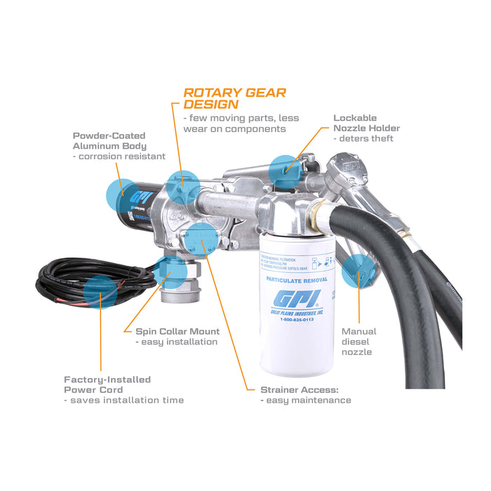 GPI 18 GPM 12V Fuel Transfer Pump