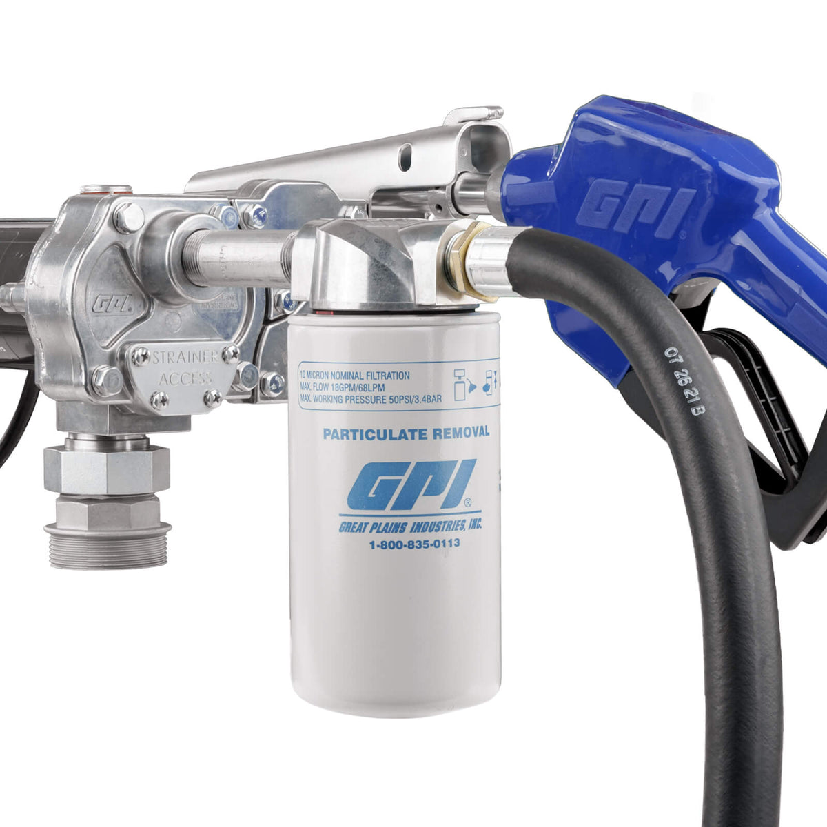 GPI 110612-02 (M-180S-AU/FILTER) 12V 18 GPM Fuel Transfer Pump