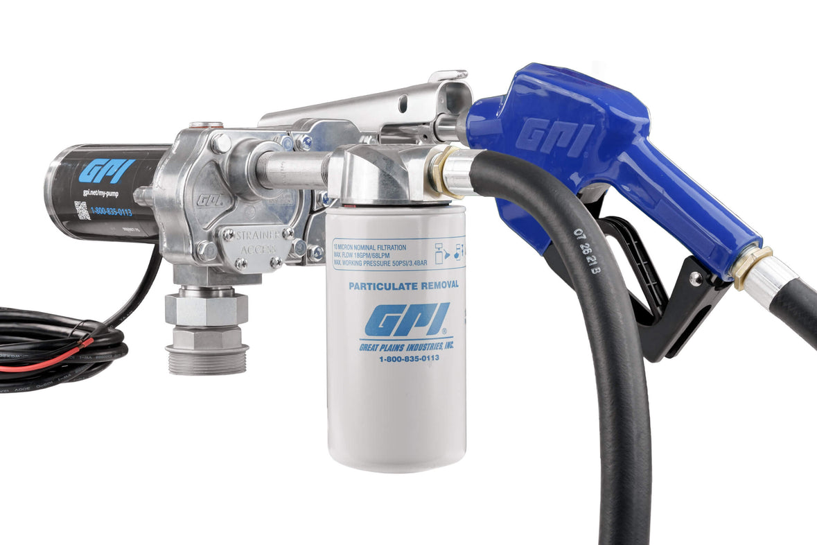 GPI 110612-02 (M-180S-AU/FILTER) 12V 18 GPM Fuel Transfer Pump