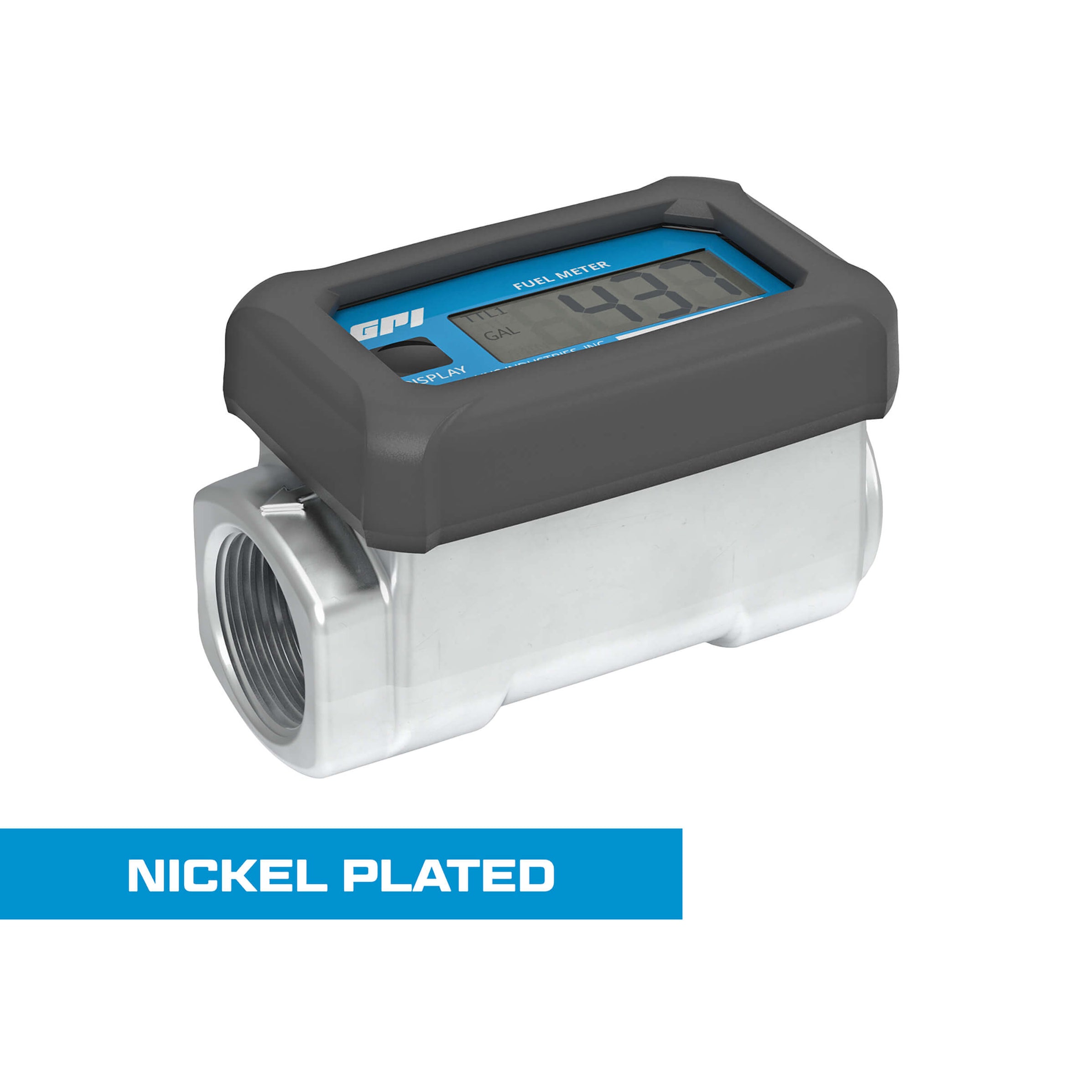 Turbinestroommeter met Digitaal LCD-scherm Elektronische Turbine Brandstof Vloeibaar Water Gas Oliestroommeter 2 Inch 2,3 V-3,3 V LLW-50 voor , Kerosine, Benzine