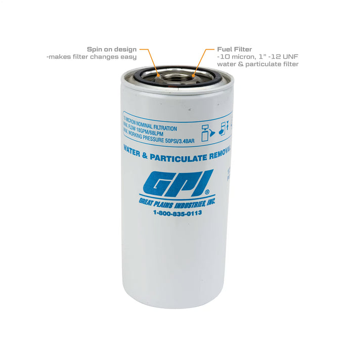 Fuel Transfer Pumps 18 GPM 10 Micron Water and Particulate Filter
