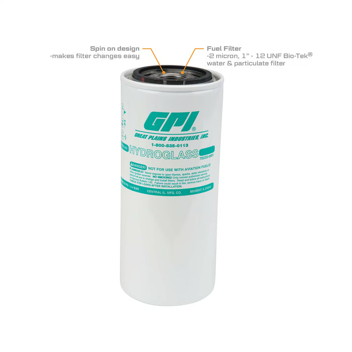 Fuel Transfer Pumps 25 GPM 2 Micron Bio-Tek Water Filter