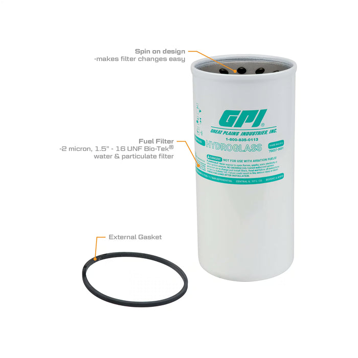 Fuel Transfer Pumps 40 GPM 2 Micron Bio-Tek Water Filter