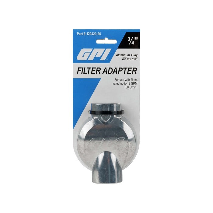 3/4-inch NPT, 18 GPM Filter Aluminum Adapter