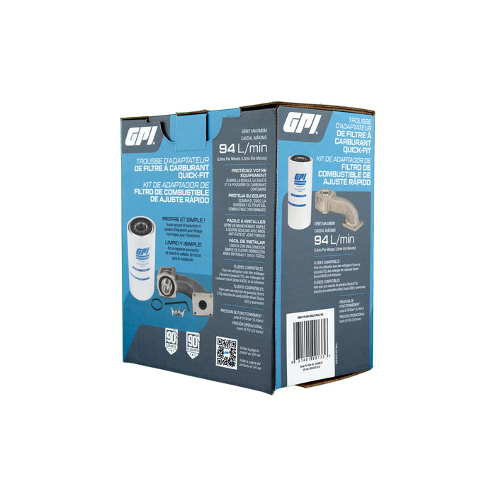 Fuel Transfer Pumps Quick-Fit 25 GPM 10 Micron Filter Adapter Kit