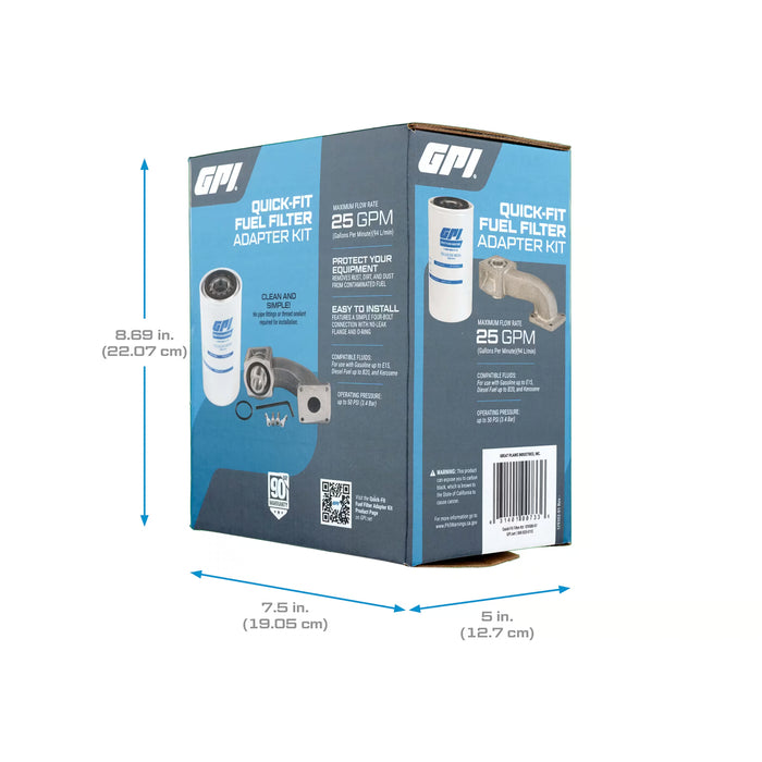 Fuel Transfer Pumps Quick-Fit 25 GPM 10 Micron Filter Adapter Kit
