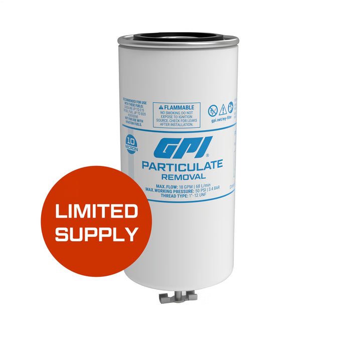 LIMITED SUPPLY - Fuel Transfer Pumps up to 18 GPM 10 Micron Particulate Filter, Drain Valve