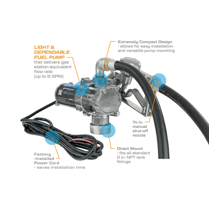 GPI 8 GPM 12V Fuel Transfer Pump