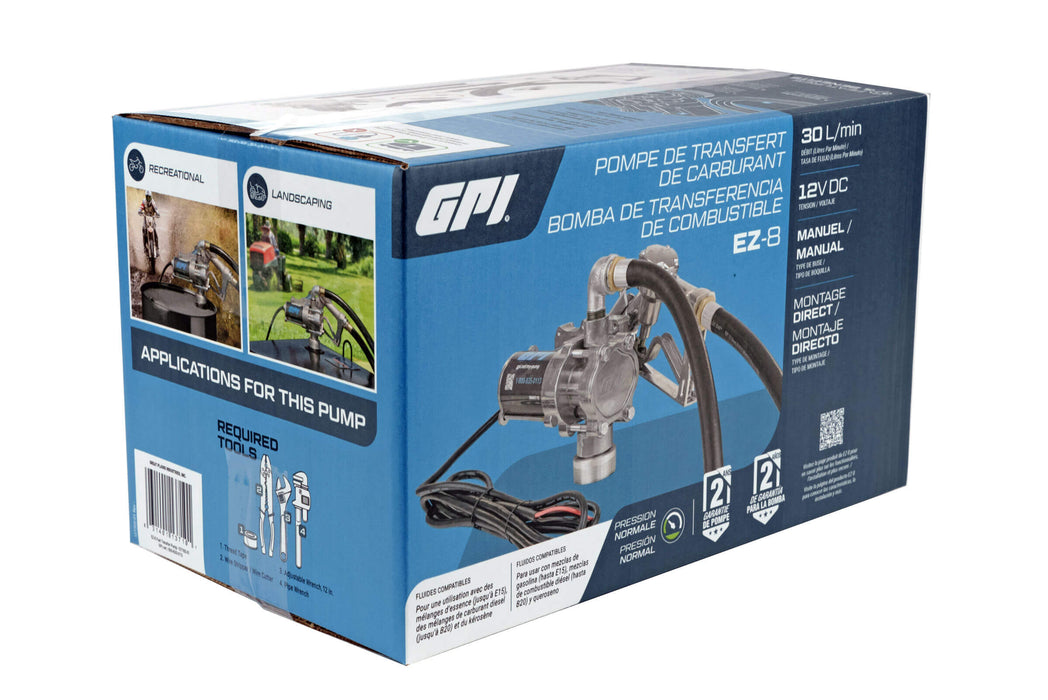 GPI 8 GPM 12V Fuel Transfer Pump