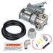 Unassembled GPI EZ8 Methanol Pump, spin collar, static wire, power cord, elbow, tank adapter, and fuse assembly