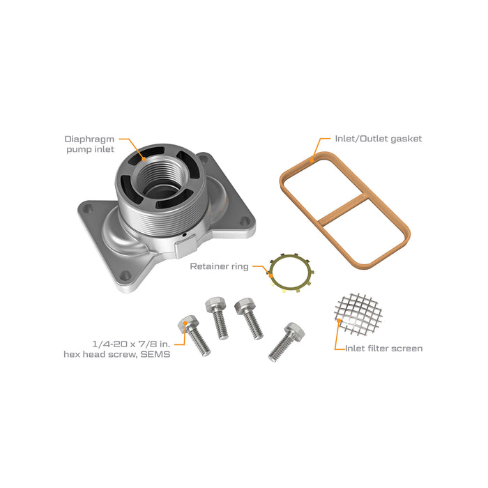 Inlet Fitting Kit for GPI DP-20 Series Hand Pumps