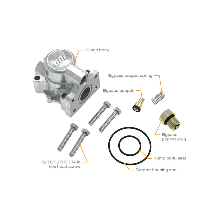 Pump Body Assembly Kit for GPI L-Series Heavy Duty Oil Pumps