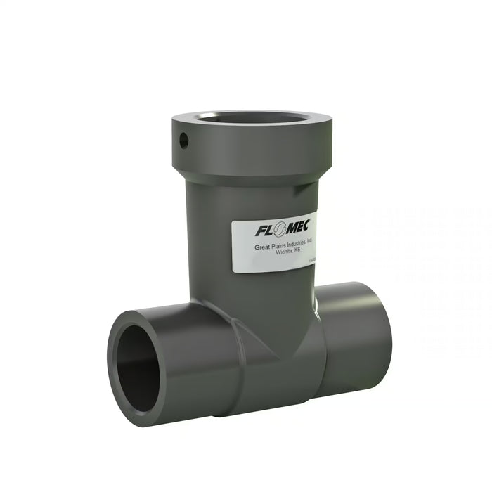 Schedule 80 PVC Socket Tee for FLOMEC Sonic Series Flowsensor