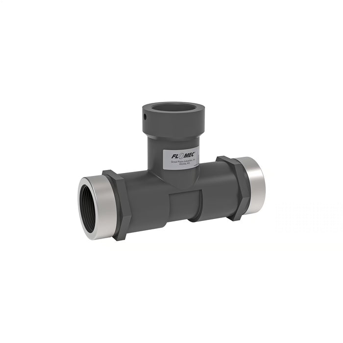 Replacement Threaded PVC Tee for FLOMEC AQUAsonic Series Flow Meters