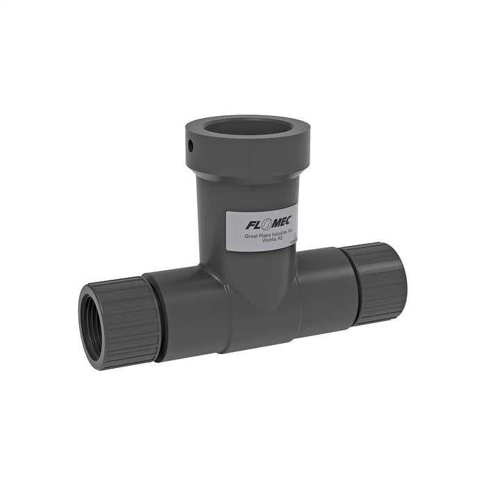 Replacement Threaded PVC Tee for FLOMEC AQUAsonic Series Flow Meters