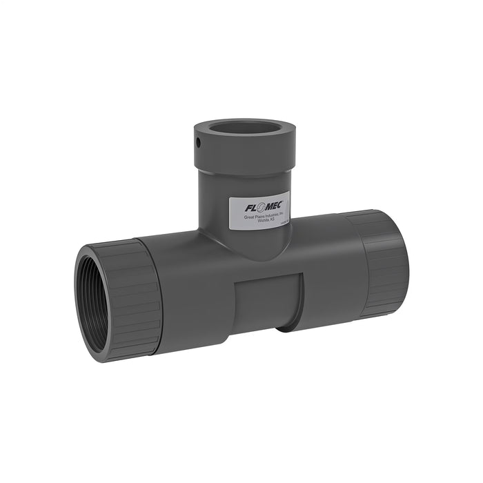 Replacement Threaded PVC Tee for FLOMEC AQUAsonic Series Flow Meters