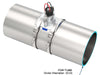 FLOMEC QS200 Ultrasonic insertion irrigation flow sensor with saddle mounted on 8-inch metal tube