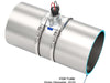 FLOMEC QS200 Ultrasonic insertion irrigation flow sensor with saddle mounted on 10-inch metal tube