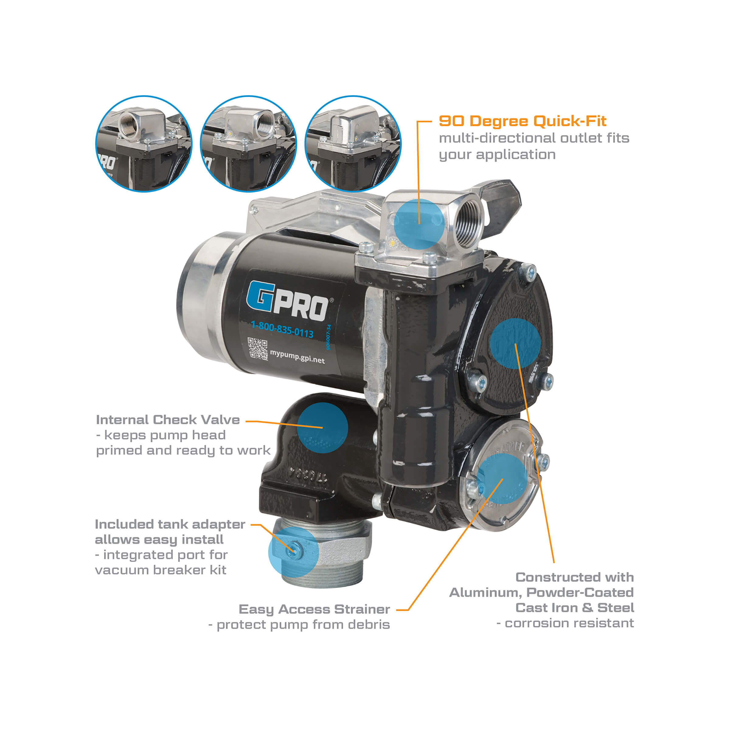 GPRO 25 GPM 24V Fuel Transfer Pump — GREAT PLAINS INDUSTRIES