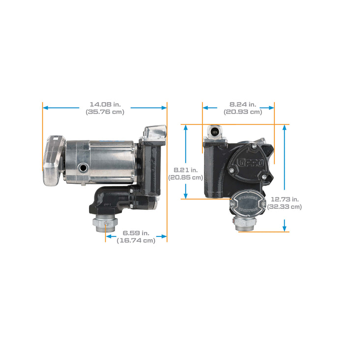 GPRO IECEx-ATEX-CE APPROVED 76 L/min 230V FUEL TRANSFER PUMP