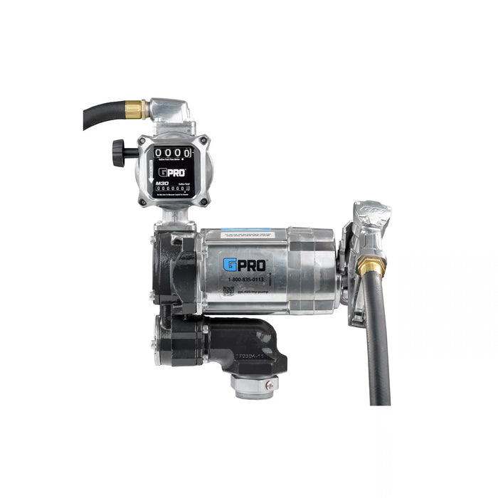GPRO 20 GPM 115V FUEL TRANSFER PUMP WITH 5-30 GPM FUEL METER - 3/4-INCH OUTLET