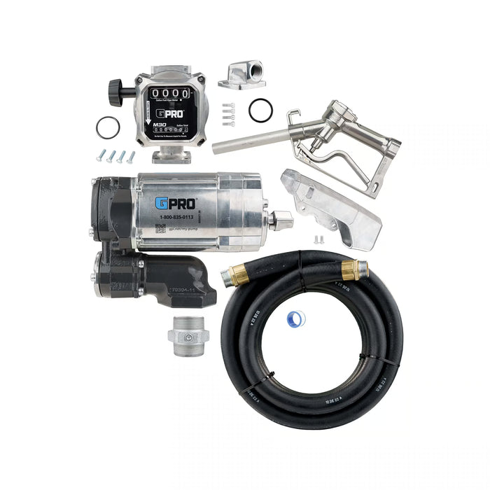 GPRO 20 GPM 115V FUEL TRANSFER PUMP WITH 5-30 GPM FUEL METER - 3/4-INCH OUTLET