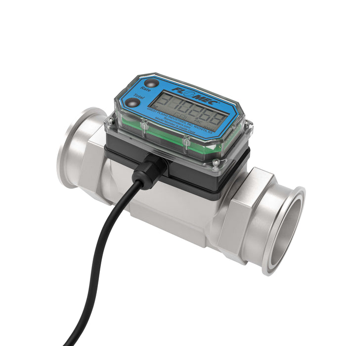 Turbine Flow Meter, Pulse Out, 4-20mA, Stainless Steel Body for Petro Chem, Water, and Solvents