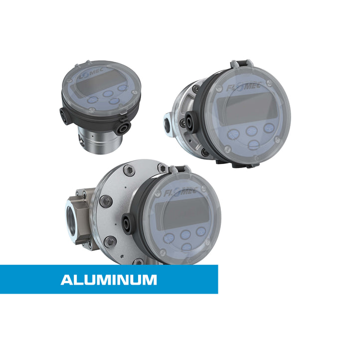 Oval Gear Flow Meter, Local Display, Pulse Out, 4-20mA, Aluminum Body For Clean Solvents and Fuel Additives