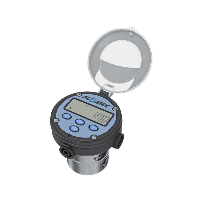 Oval Gear Flow Meter, Local Display, Pulse Out, 4-20mA, Aluminum Body For Clean Solvents and Fuel Additives