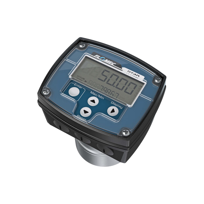 Oval Gear Flow Meter, Local Display, Pulse Out, Aluminum Body For Clean Solvents and Fuel Additives