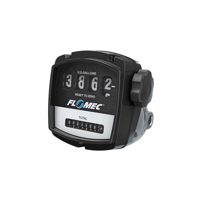 Oval Gear Flow Meter, Mechanical Display, Aluminum Body For Clean Solvents and Fuel Additives