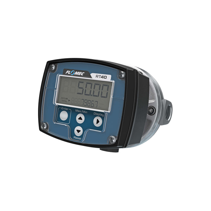 Oval Gear Flow Meter, Local Display, Pulse Out, Aluminum Body For Clean Solvents and Fuel Additives