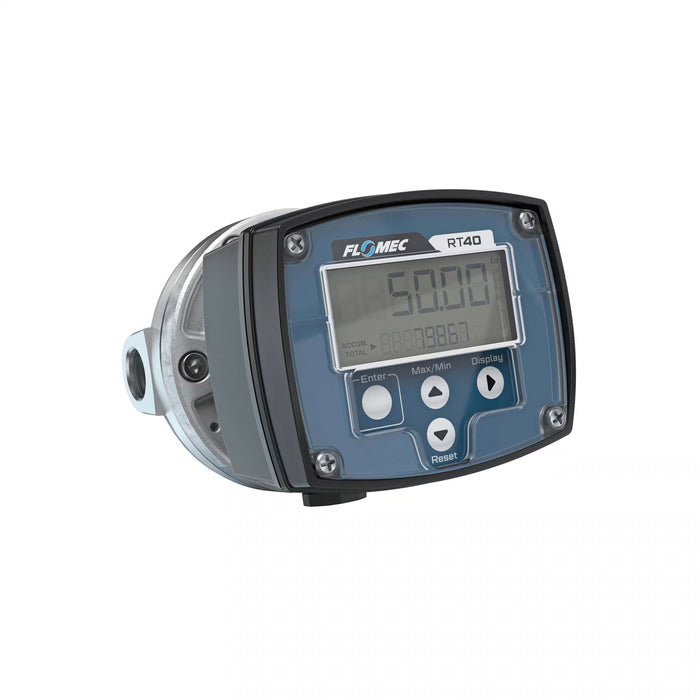 Oval Gear Flow Meter, Local Display, Pulse Out, Aluminum Body For Clean Solvents and Fuel Additives