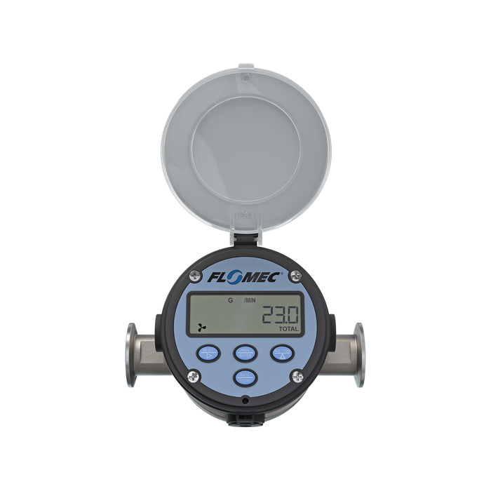 Oval Gear Flow Meter, Local Display, Pulse Out, 4-20mA, Stainless Steel Body For Clean Light Acids and Lubricants