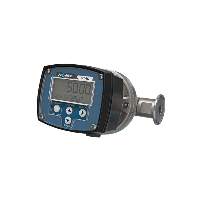 Oval Gear Flow Meter, Local Display, Pulse Out, Stainless Steel Body For Clean Light Acids and Lubricants
