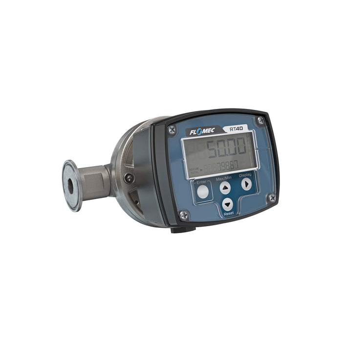 Oval Gear Flow Meter, Local Display, Pulse Out, Stainless Steel Body For Clean Light Acids and Lubricants