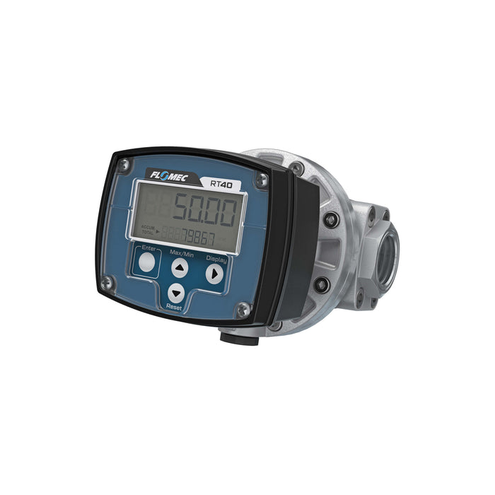 Oval Gear Flow Meter, Local Display, Pulse Out, Aluminum Body For Clean Solvents and Fuel Additives