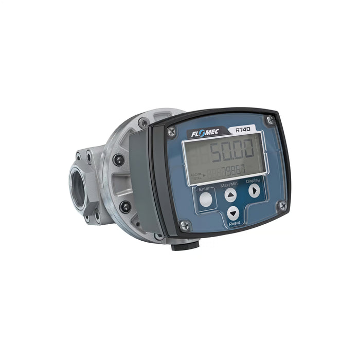 Oval Gear Flow Meter, Local Display, Pulse Out, Aluminum Body For Clean Solvents and Fuel Additives