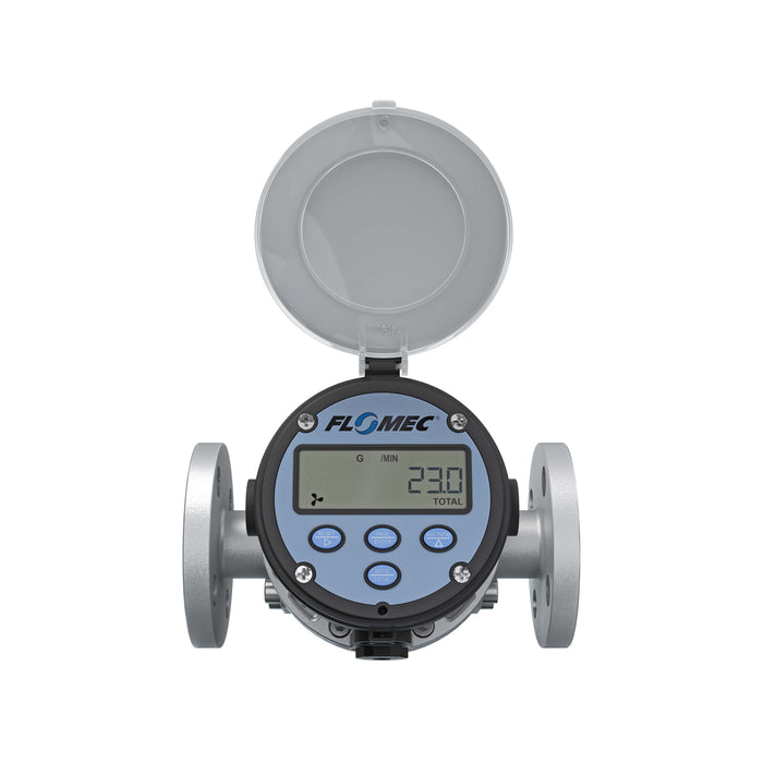 Oval Gear Flow Meter, Local Display, Pulse Out, 4-20mA, Aluminum Body For Clean Solvents and Fuel Additives