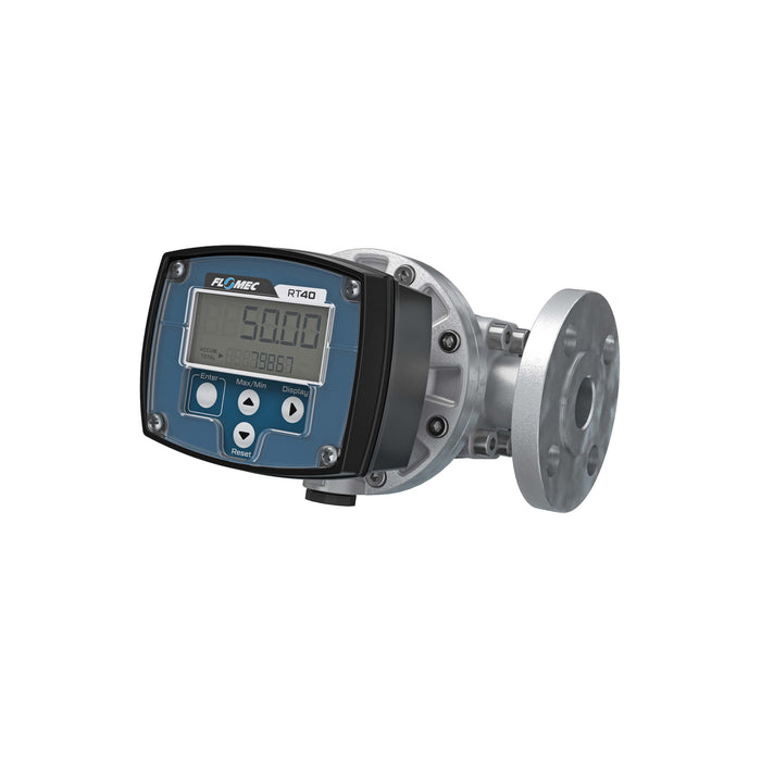 Oval Gear Flow Meter, Local Display, Pulse Out, Aluminum Body For Clean Solvents and Fuel Additives