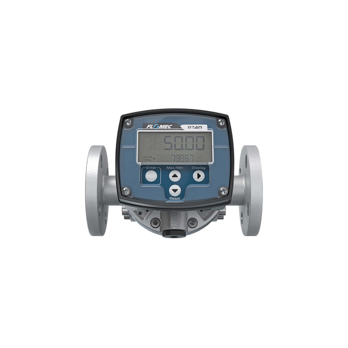 Oval Gear Flow Meter, Local Display, Pulse Out, Aluminum Body For Clean Solvents and Fuel Additives