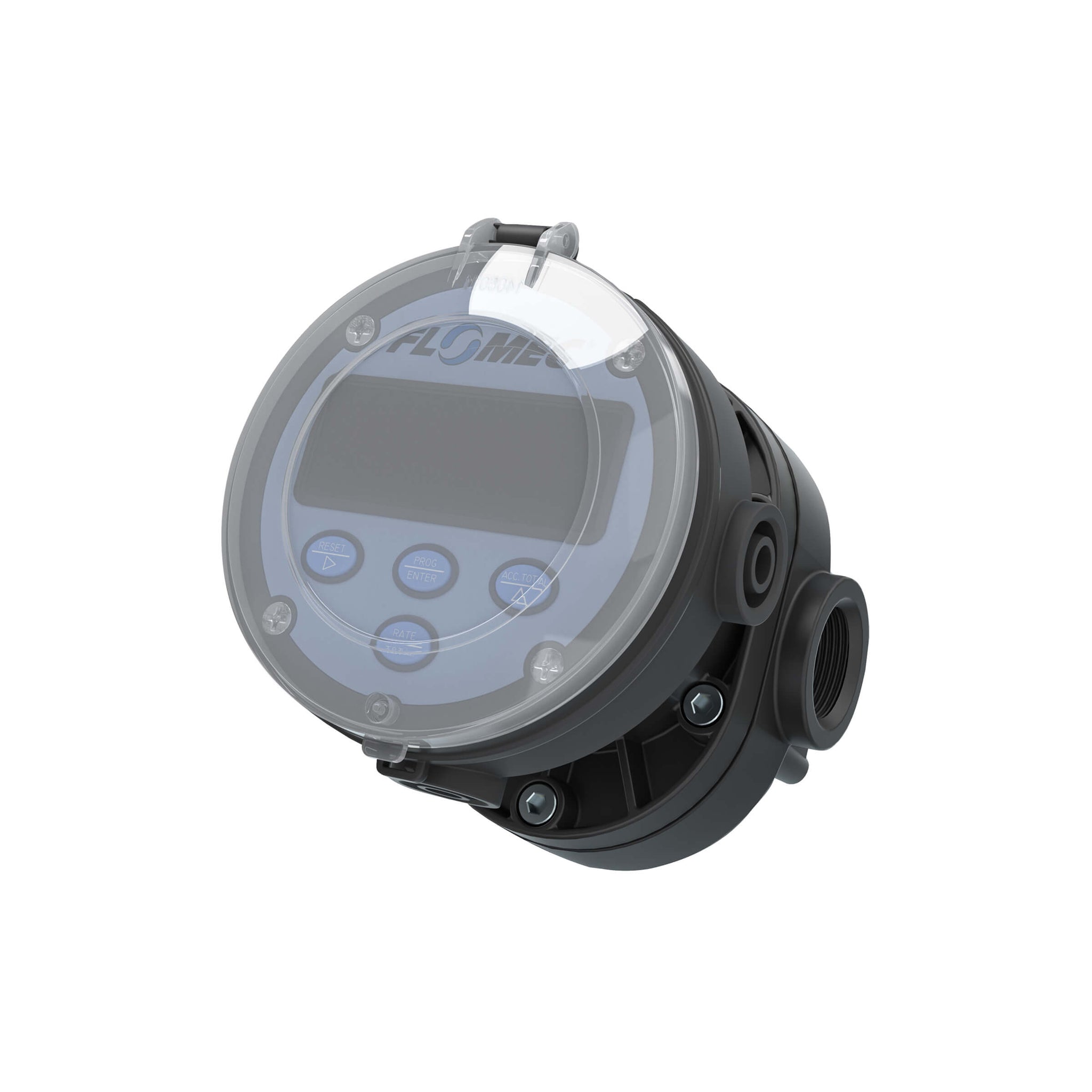 Oval Gear Flow Meter, Local Display, Pulse Out, 4-20mA, PPS Body For DEF, Herbicides, and Pesticides