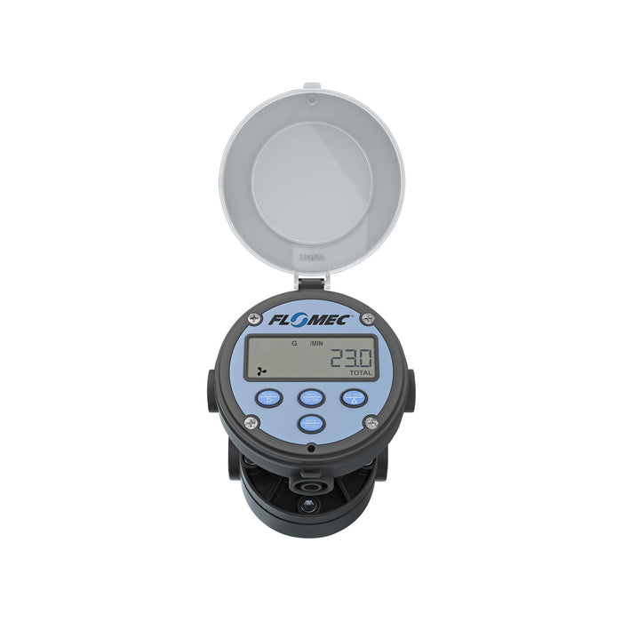 Oval Gear Flow Meter, Local Display, Pulse Out, 4-20mA, PPS Body For DEF, Herbicides, and Pesticides
