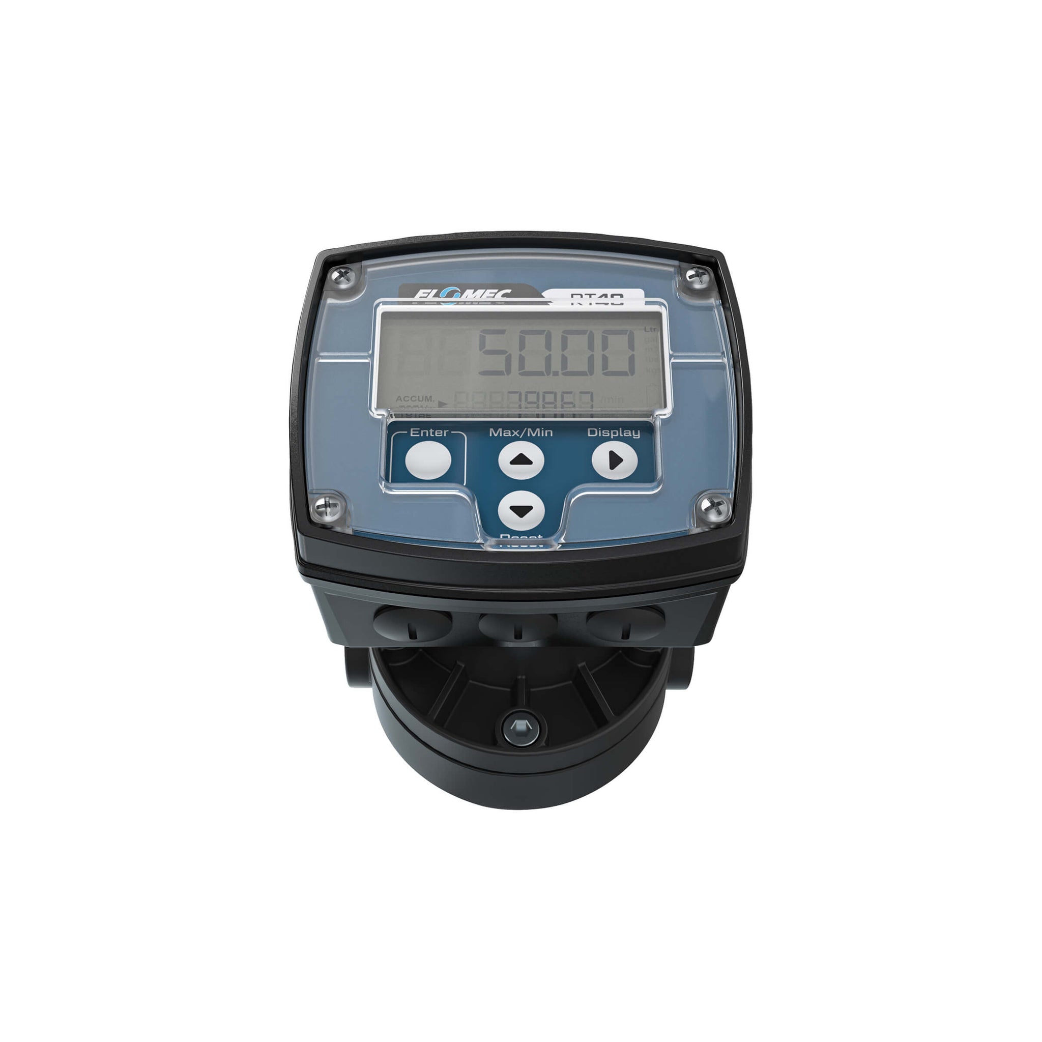 Oval Gear Flow Meter, Local Display, Pulse Out, PPS Body For DEF, Herbicides, and Pesticides