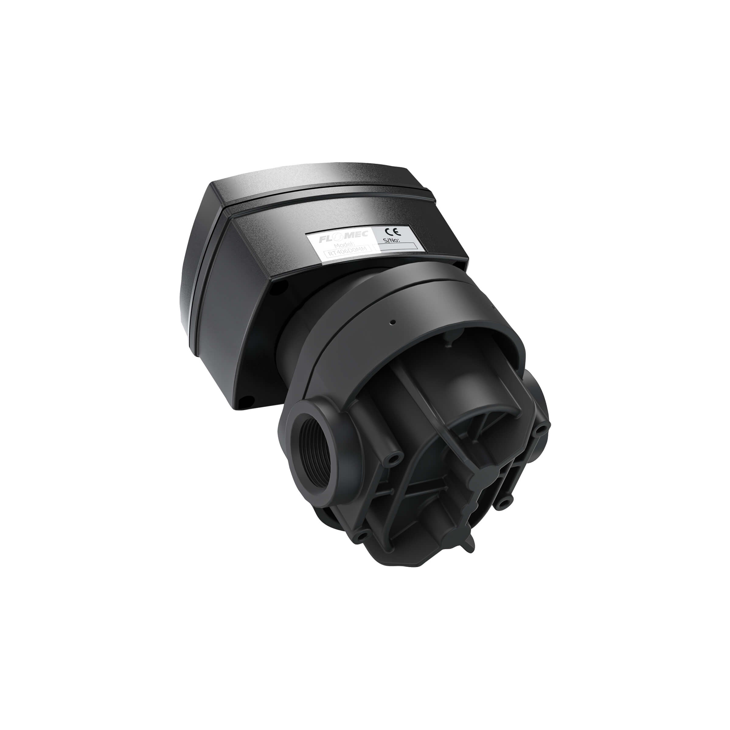 Oval Gear Flow Meter, Local Display, Pulse Out, PPS Body For DEF, Herbicides, and Pesticides