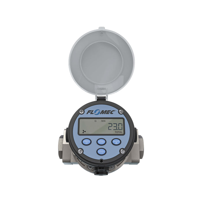 Oval Gear Flow Meter, Local Display, Pulse Out, 4-20mA, Stainless Steel Body For Clean Light Acids and Lubricants